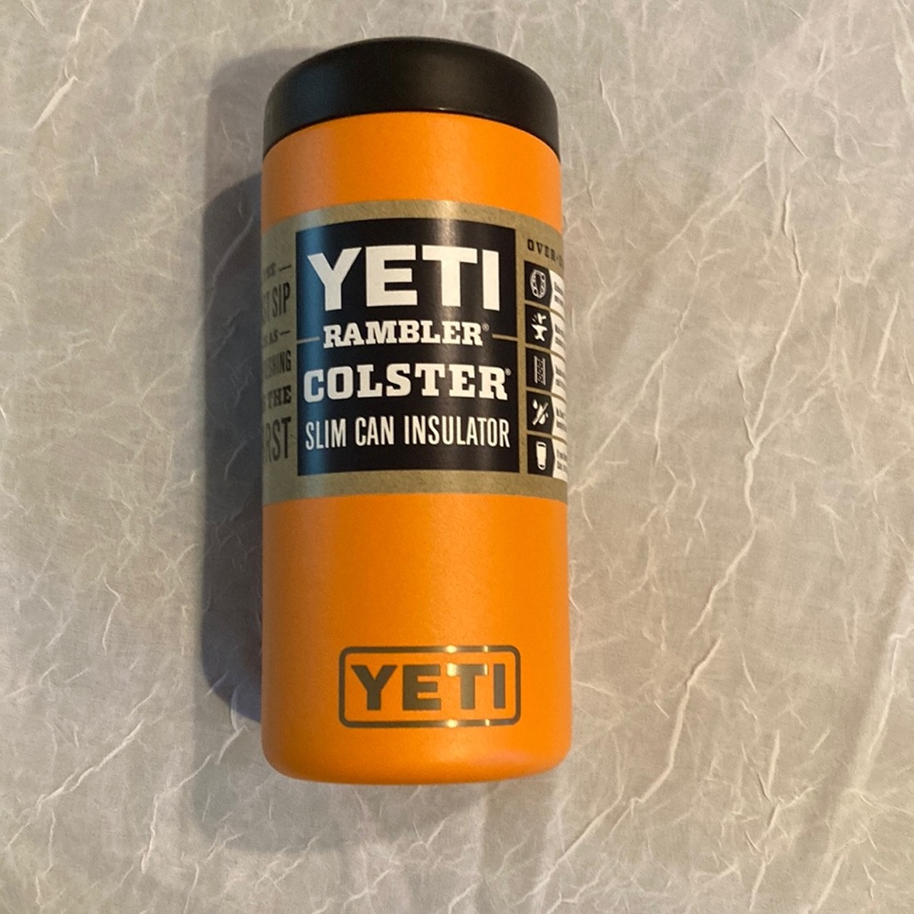 YETI Rambler Colster Slim Can Insulator - King Crab Orange